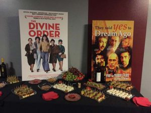 Le buffet lors de la projection du film Divine order